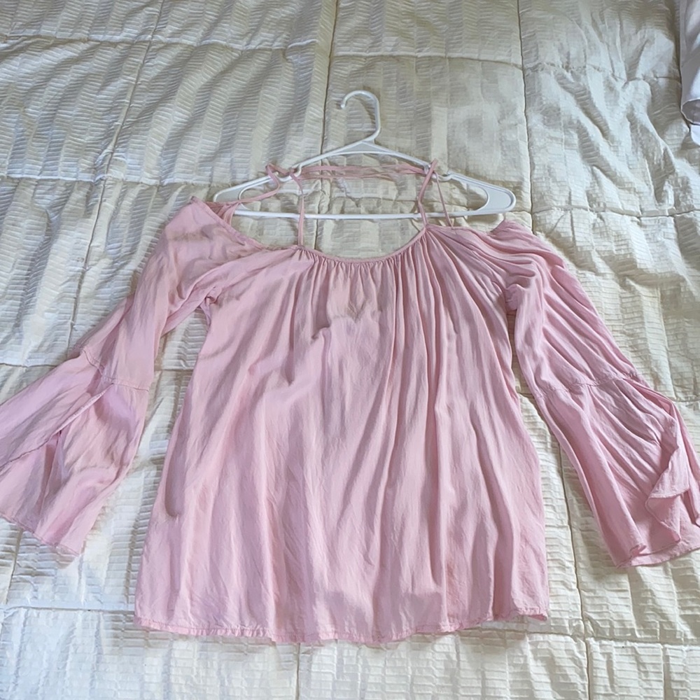 Tobi off shoulder criss cross top